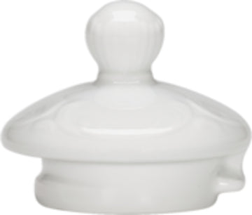 White Teapot Lid 2.5" dia. x 2.1" Mozart by Bauscher