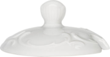 White Jam Box Cover 2.8" dia. x 1.3" 8.5 oz Mozart by Bauscher