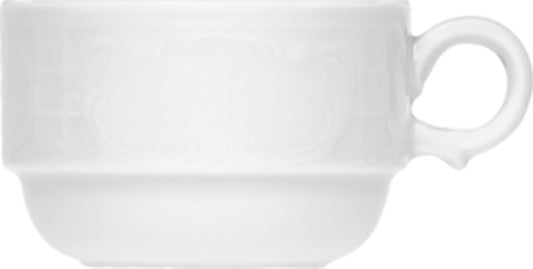White Cup, Stackable 3.2" dia. x 2.1" 6.1 oz Mozart by Bauscher