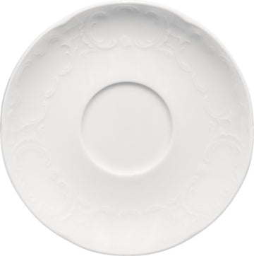 White Combi Saucer 6.1" dia. x 0.8" Mozart by Bauscher