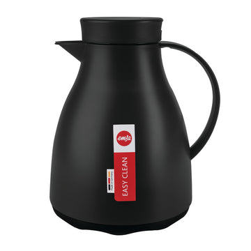 Deep Black Vacuum Jug 7.6" 33.8 oz Easy Clean by Emsa
