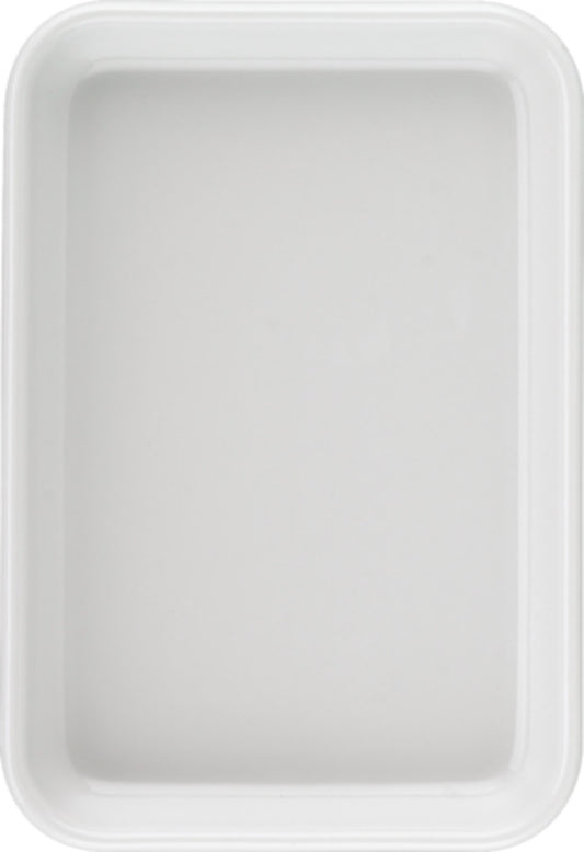 White Square Bowl Airflow & PN 1/3 6.3" x 4.3" x 0.9" Airflow & PN by Bauscher
