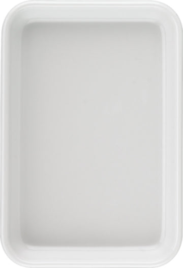 White Square Bowl Airflow & PN 1/3 6.3" x 4.3" x 0.9" Airflow & PN by Bauscher