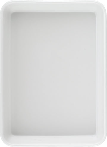 White Rectangular Platter Airflow & PN 1/1 8.7" x 6.3" x 0.9" Airflow & PN by Bauscher
