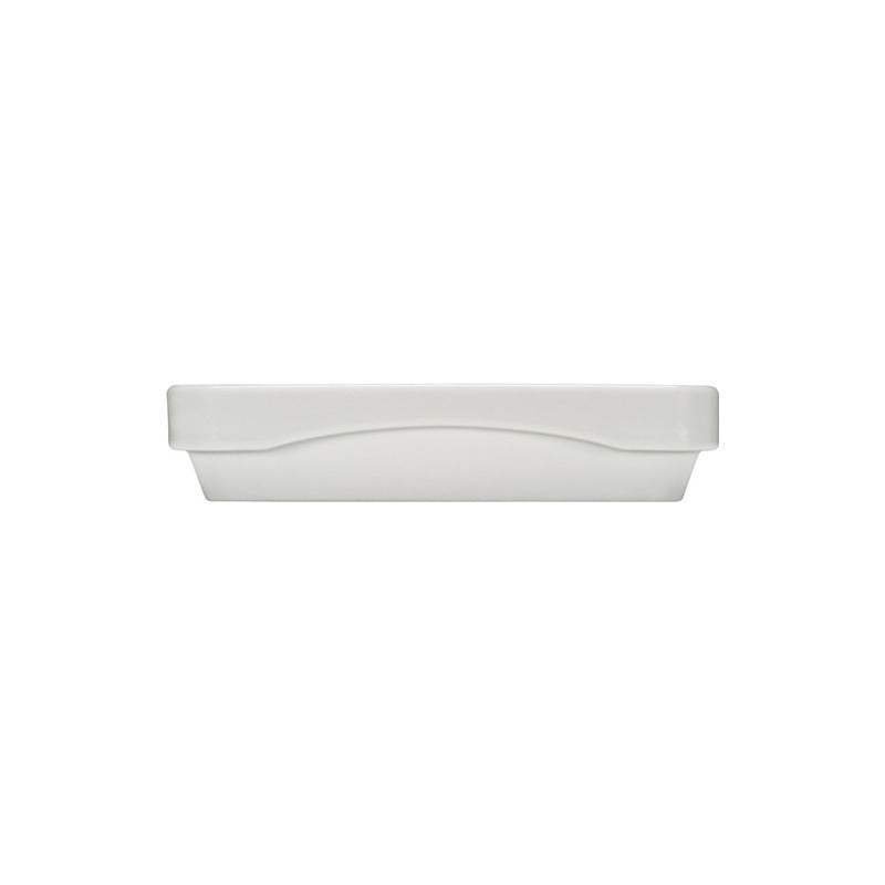 Natural Sand Rectangular Half-Deep Platter Airflow & PN 1/1 8.7" x 6.3" x 1.3" 22 oz Airflow & PN by Bauscher