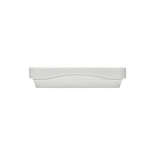 Natural Sand Rectangular Half-Deep Platter Airflow & PN 1/1 8.7" x 6.3" x 1.3" 22 oz Airflow & PN by Bauscher