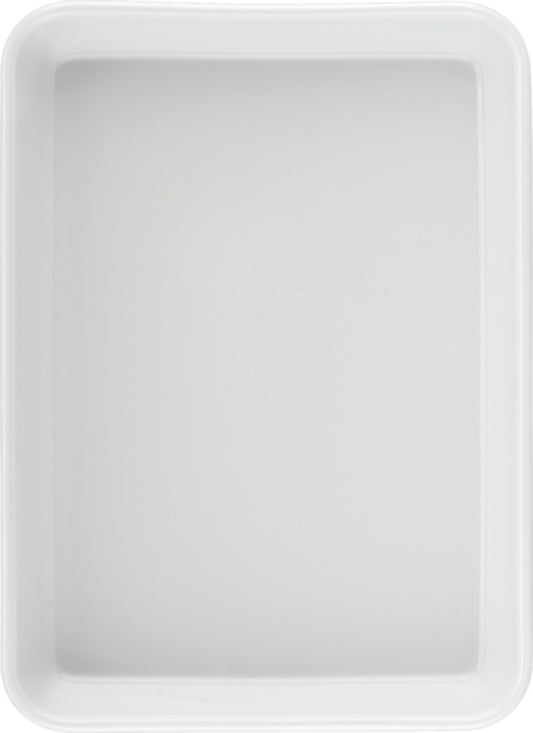 White Rectangular Half-Deep Platter Airflow & PN 1/1 8.7" x 6.3" x 1.3" 22 oz Airflow & PN by Bauscher