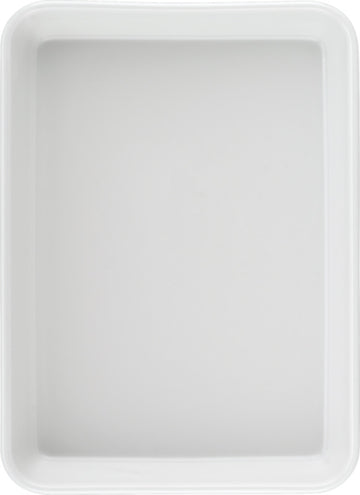 White Rectangular Half-Deep Platter Airflow & PN 1/1 8.7" x 6.3" x 1.3" 22 oz Airflow & PN by Bauscher