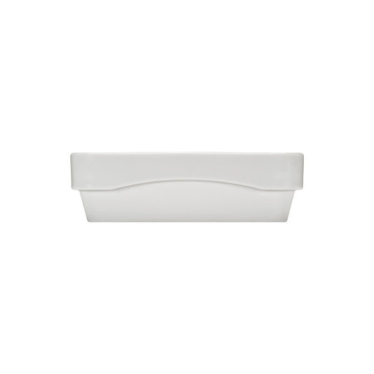 Natural Blue Rectangular Deep Platter Airflow & PN 1/1 8.7" x 6.3" x 1.9" 33.8 oz Airflow & PN by Bauscher