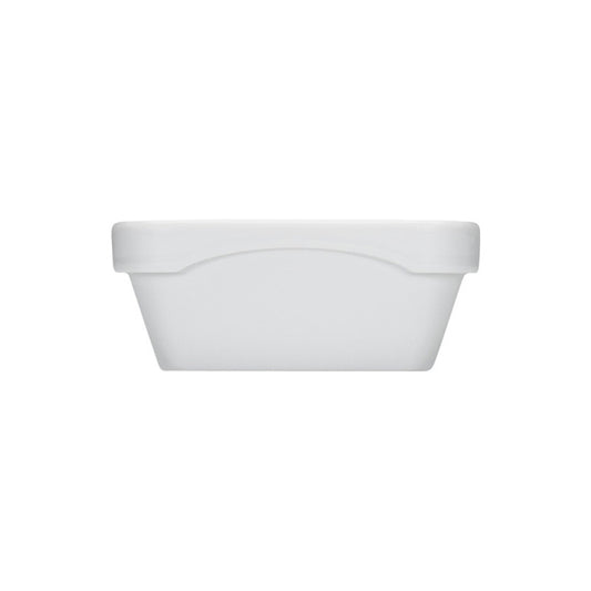 Natural Grey Rectangular Dish Airflow & PN 1/4 4.3" x 3.1" x 1.8" 6.8 oz Airflow & PN by Bauscher