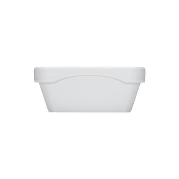 Natural Sand Rectangular Dish Airflow & PN 1/4 4.3" x 3.1" x 1.8" 6.8 oz Airflow & PN by Bauscher