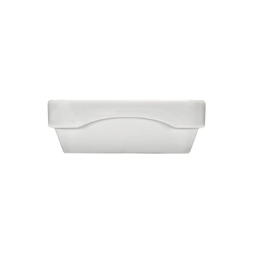 Natural Wood Rectangular Dish Airflow & PN 1/2 6.3" x 4.3" x 1.5" 11.5 oz Airflow & PN by Bauscher