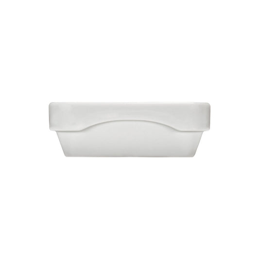 Natural Sand Rectangular Dish Airflow & PN 1/2 6.3" x 4.3" x 1.5" 11.5 oz Airflow & PN by Bauscher
