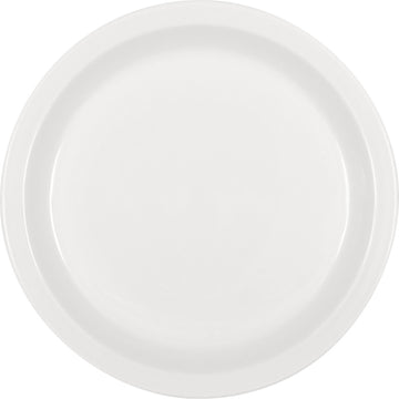 White Half-Deep Plate Bauhaus & B1100 by Bauscher