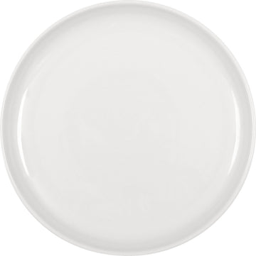 White Flat Coupe Plate 9.1" dia. Bauhaus & B1100 by Bauscher