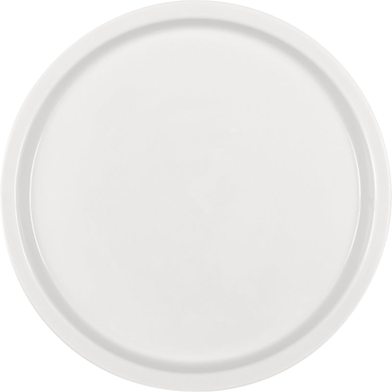White Flat Plate with Rim 9