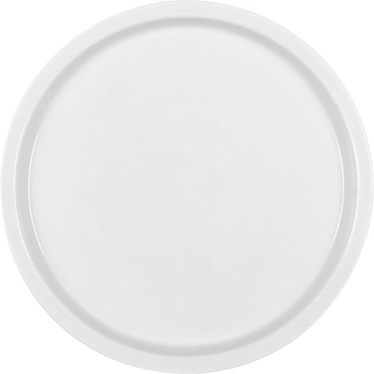 White Flat Plate with Rim 9" dia. x 0.8" Flat Bottom by Bauscher