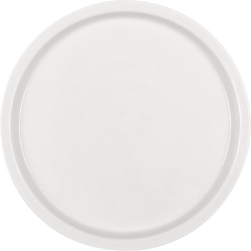 White Flat Plate with Rim 9" dia. x 0.8" Flat Bottom by Bauscher