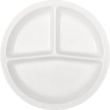White Round 3-Part Platter 10.1