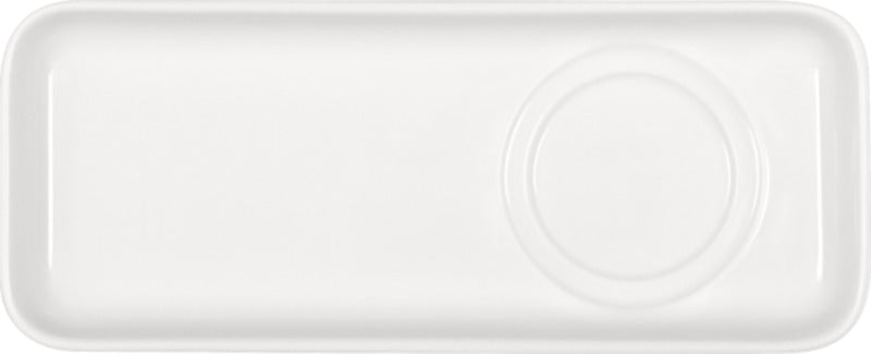 White Set Platter with Two Wells 9.8" x 3.9" Bauhaus & B1100 by Bauscher