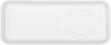 White Set Platter with Two Wells 9.8" x 3.9" Bauhaus & B1100 by Bauscher