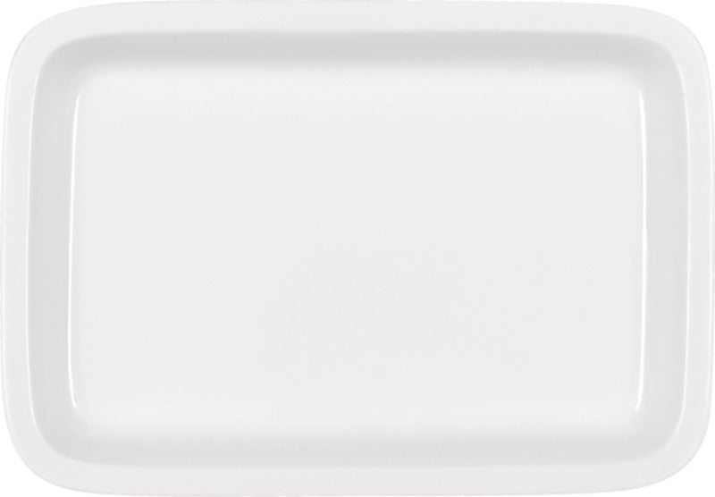 White Rectangular Platter 10.8" x 7.5" x 1.1" Flat Bottom by Bauscher