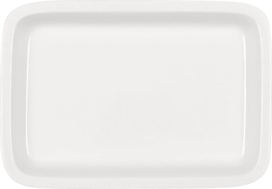 White Rectangular Platter 10.8" x 7.5" x 1.1" Flat Bottom by Bauscher