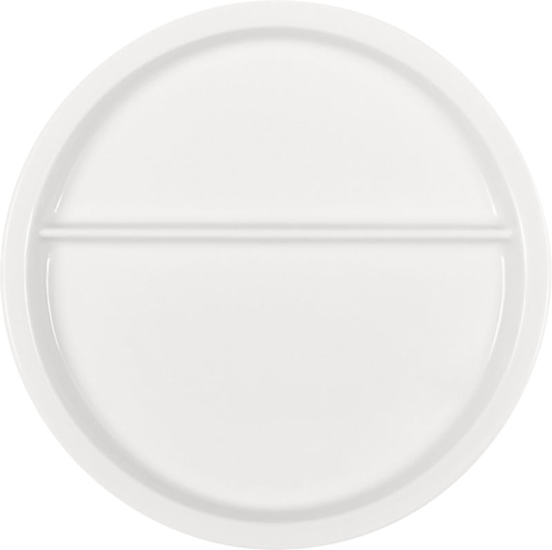 White Two-Part Platter 9" dia. x 0.8" Flat Bottom by Bauscher