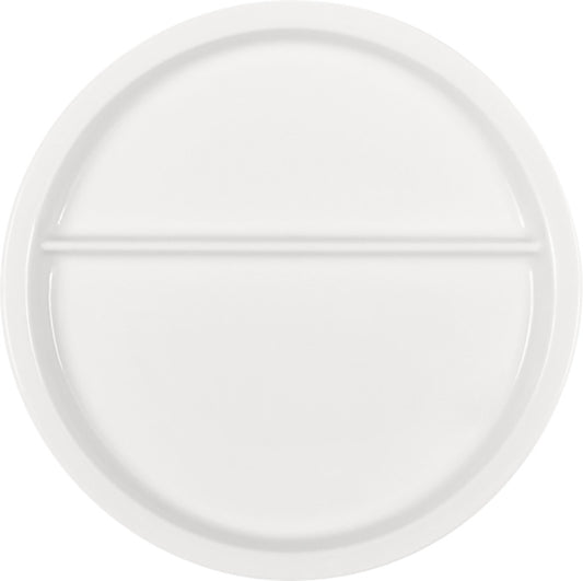 White Two-Part Platter 9" dia. x 0.8" Flat Bottom by Bauscher