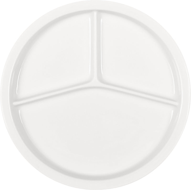 White Round 3-Part Platter 9