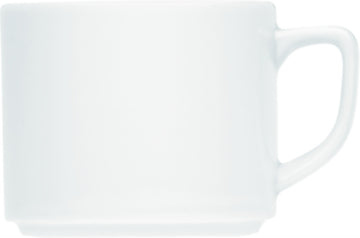 White Mug 3.4" dia. x 2" 10.1 oz Bauhaus & B1100 by Bauscher