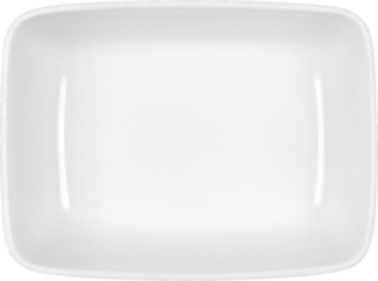 White Rectangular Platter 4.7" dia. x 1.9" 10.1 oz Flat Bottom by Bauscher
