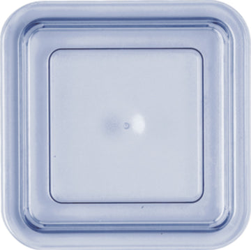 Transparent Blue Lid 4.3" x 4.3" x 1.1" Lids by Bauscher