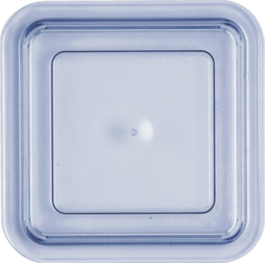 Transparent Blue Flat Lid 4.6" x 4.6" x 0.7" Lids by Bauscher