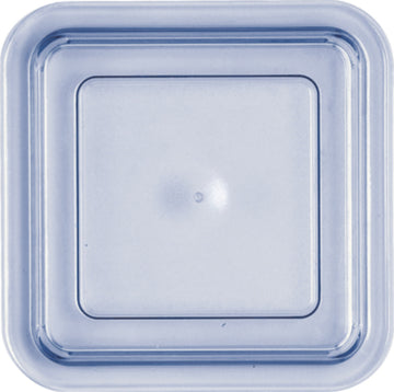 Transparent Blue High Lid 4.9" x 4.9" x 1.3" Lids by Bauscher