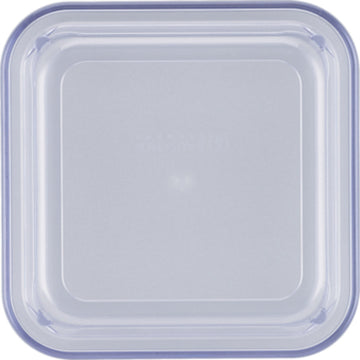 Transparent Blue High Lid 4.7" x 4.7" x 1.1" Lids by Bauscher