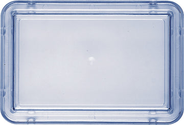 Transparent Blue Very High Lid 7.7" x 5.2" x 2.2" Lids by Bauscher