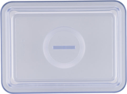 Transparent Blue Extra High Lid 9.1" x 6.7" x 2.1" Lids by Bauscher