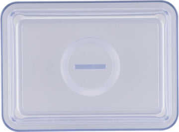 Transparent Blue Extra High Lid 9.1" x 6.7" x 2.1" Lids by Bauscher