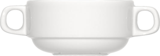 White Cream Soup Cup, Stackable 3.8" dia. x 2.1" 8.5 oz Modulus by Bauscher