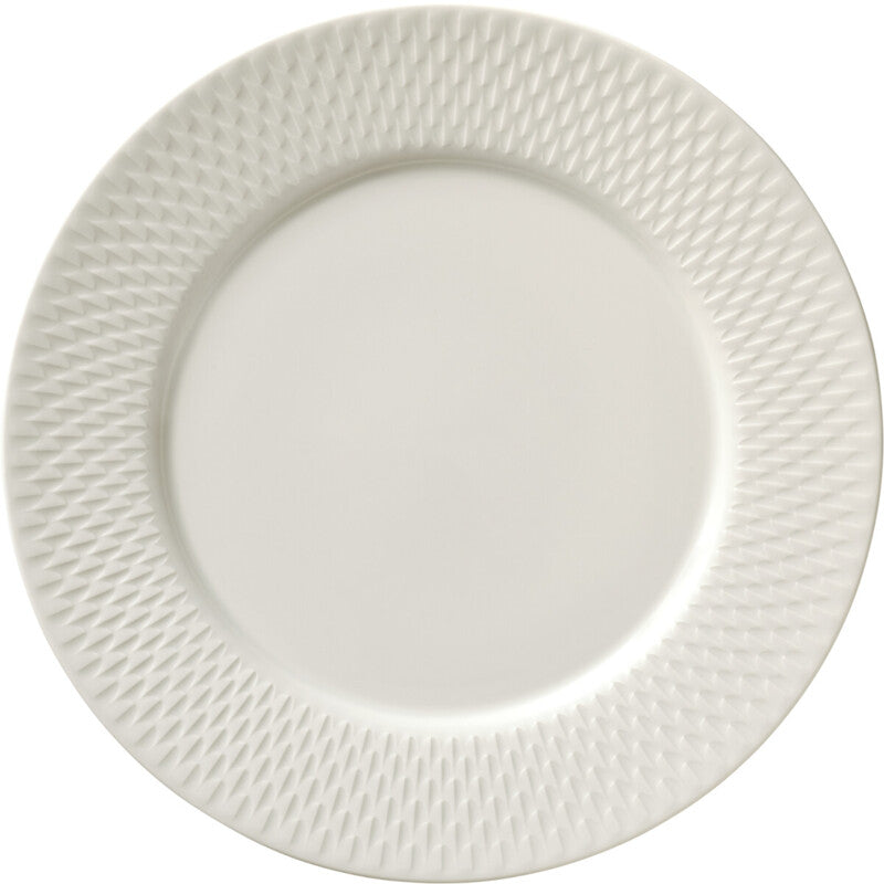 Plate flat round with rim relief 10.2in Purity Reflections by Bauscher