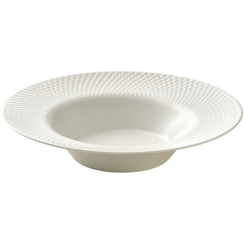 Plate deep round with rim relief 9.3in Purity Reflections by Bauscher