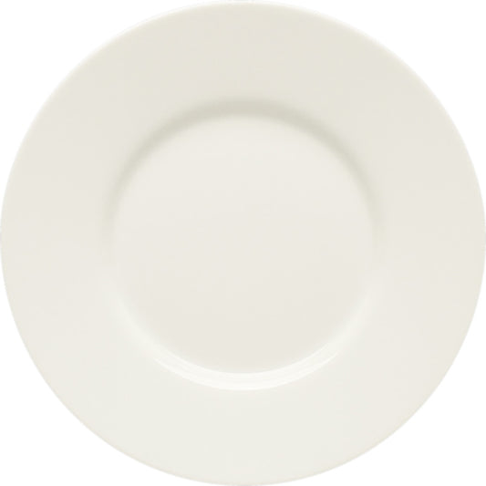 White Flat Plate with Rim 6.5" dia. x 0.8" Purity by Bauscher