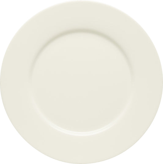 White Flat Plate with Rim 9.4" dia. x 0.8" Purity by Bauscher