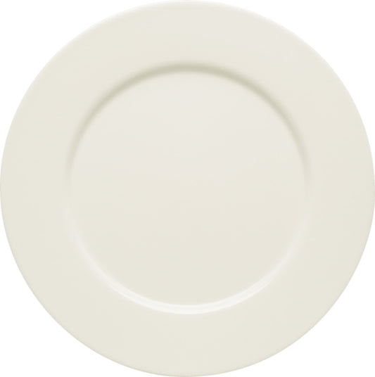 White Flat Plate with Rim 10.2" dia. x 0.9" Purity by Bauscher