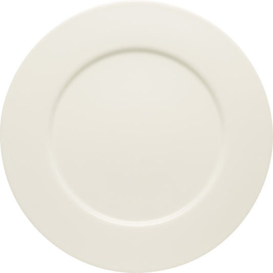 White Flat Plate with Rim 12.4" dia. x 0.9" Purity by Bauscher