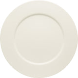White Flat Plate with Rim 12.4