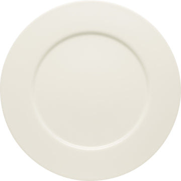 White Flat Plate with Rim 12.4" dia. x 0.9" Purity by Bauscher