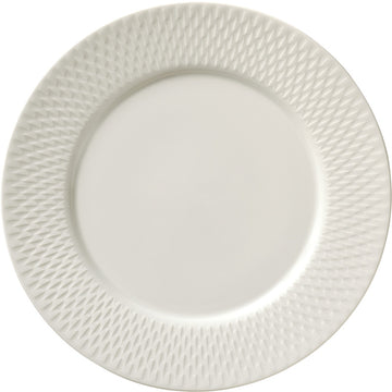 Flat Round Plate with Rim Relief 9.4" dia. Purity Reflections by Bauscher