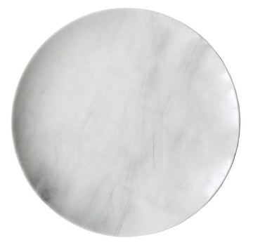 Flat Coupe Plate 6.3" dia. x 0.7" Soft Grey & Natural by Bauscher